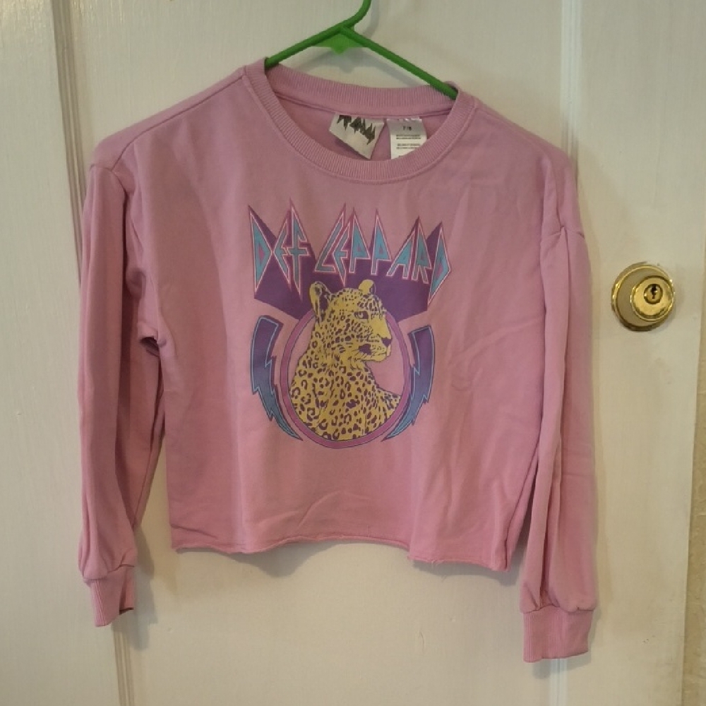Def Leppard | Kids Pink Long Sleeve Tee